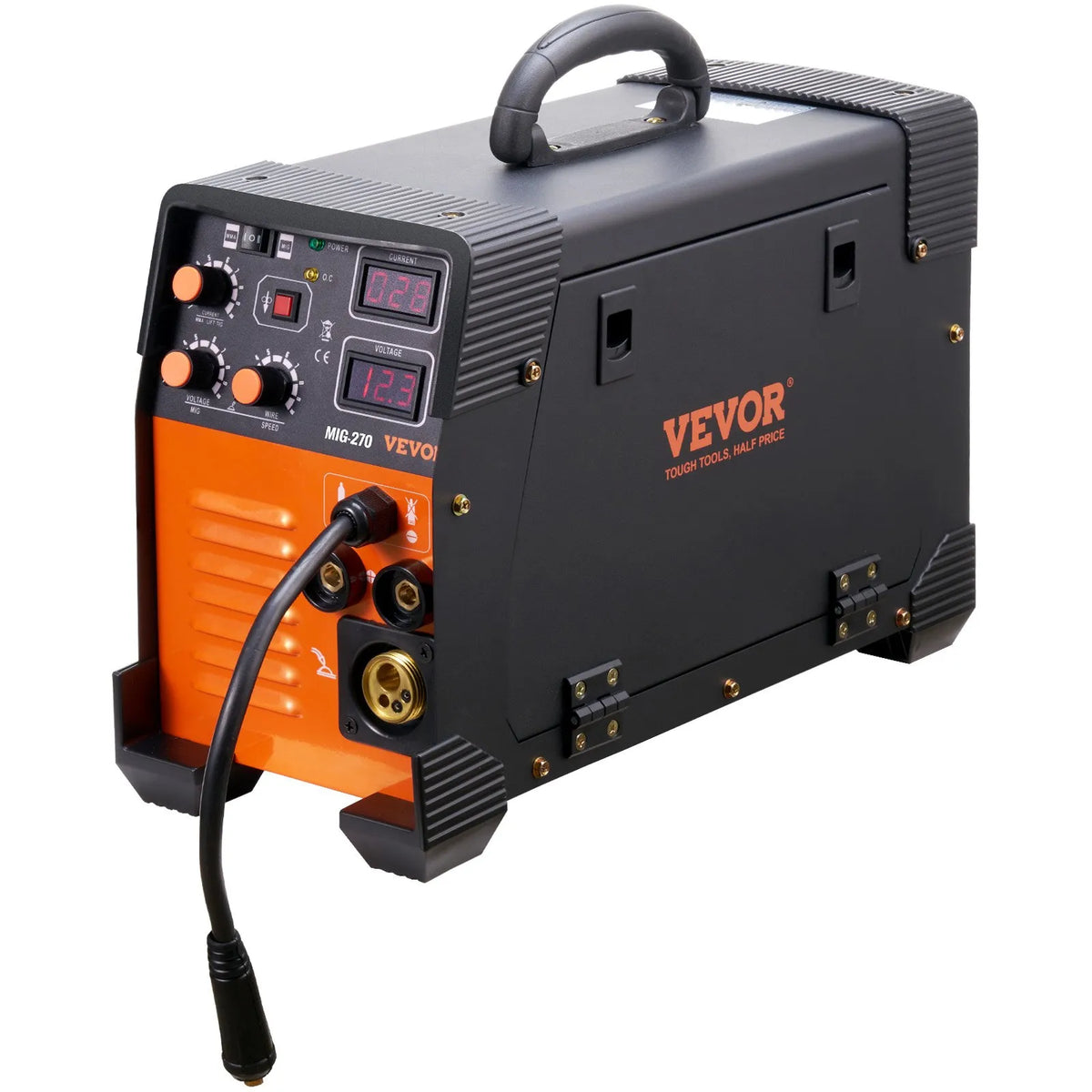 VEVOR MIG Welder, 3 in 1 Welder Welding Machine, 270 Amp MIG Lift TIG Arc Welder Lift TIG Welder Lift ARC Welder Digital Display Combo Welding Machine MMA Stick IGBT DC Inverter Welder