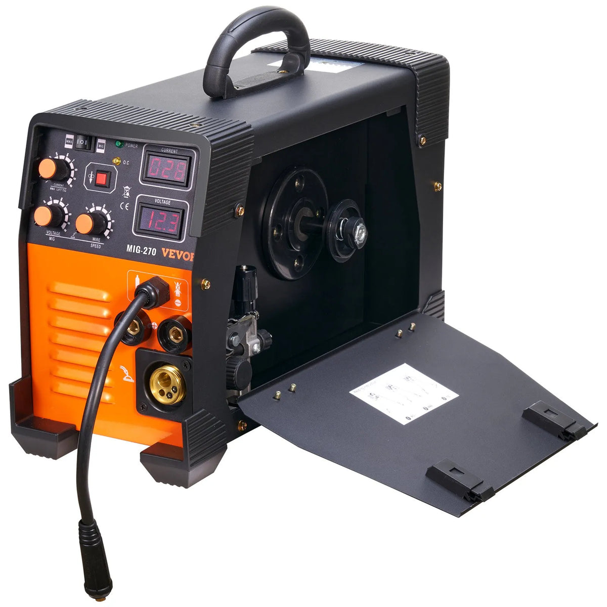 VEVOR MIG Welder, 3 in 1 Welder Welding Machine, 270 Amp MIG Lift TIG Arc Welder Lift TIG Welder Lift ARC Welder Digital Display Combo Welding Machine MMA Stick IGBT DC Inverter Welder