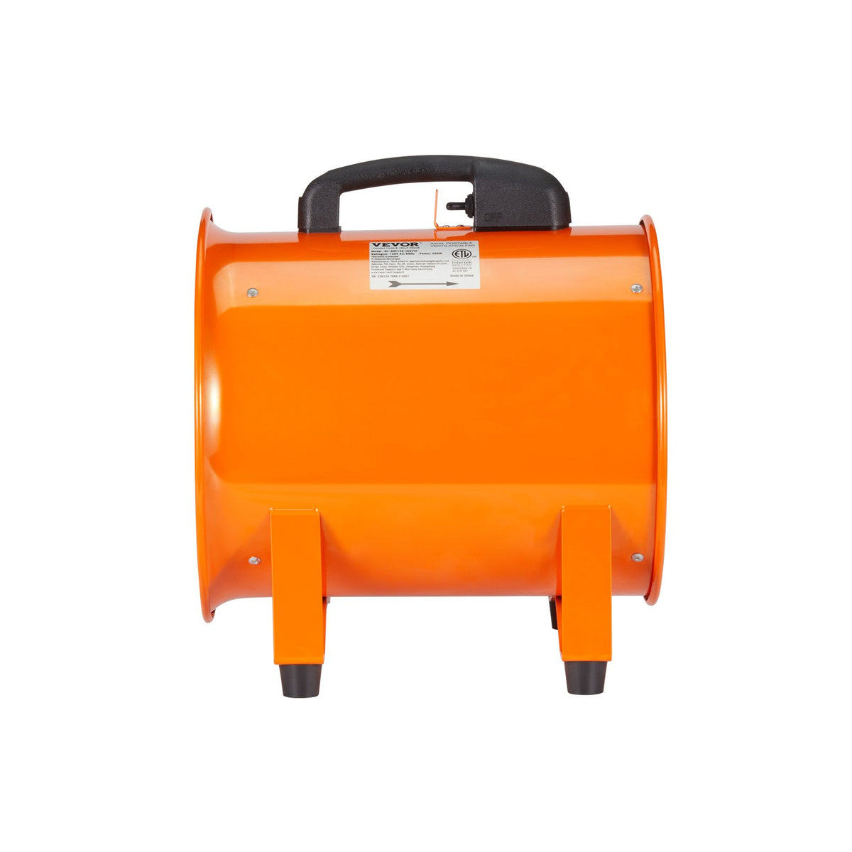VEVOR Portable Ventilator, 12 inch Heavy Duty Cylinder Fan with 33ft Duct Hose, 585W Strong Shop Exhaust Blower 3198CFM, Industrial Utility Blower for Sucking Dust, Smoke, Smoke Home/Workplace