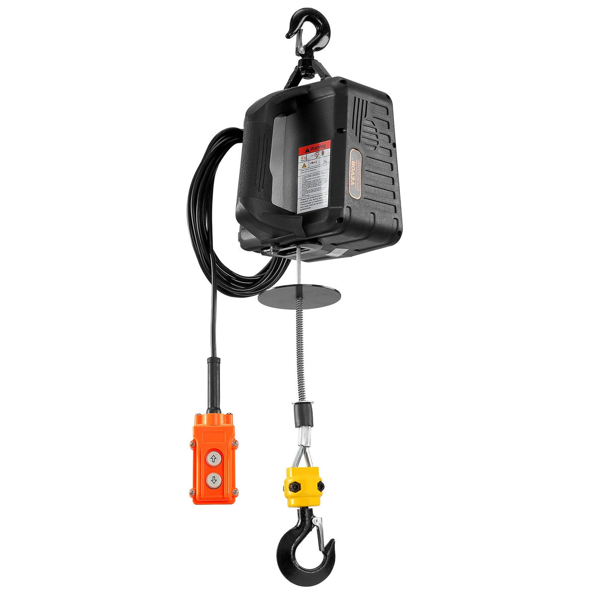 VEVOR 3-in-1 Electric Hoist Winch, 1100lbs 1500W Portable Power Winch Crane, 110V/120V 22.9 ft Lifting Height, 13 ft/min with Manual, Wired and Wireless Remote Control, Overload Protection