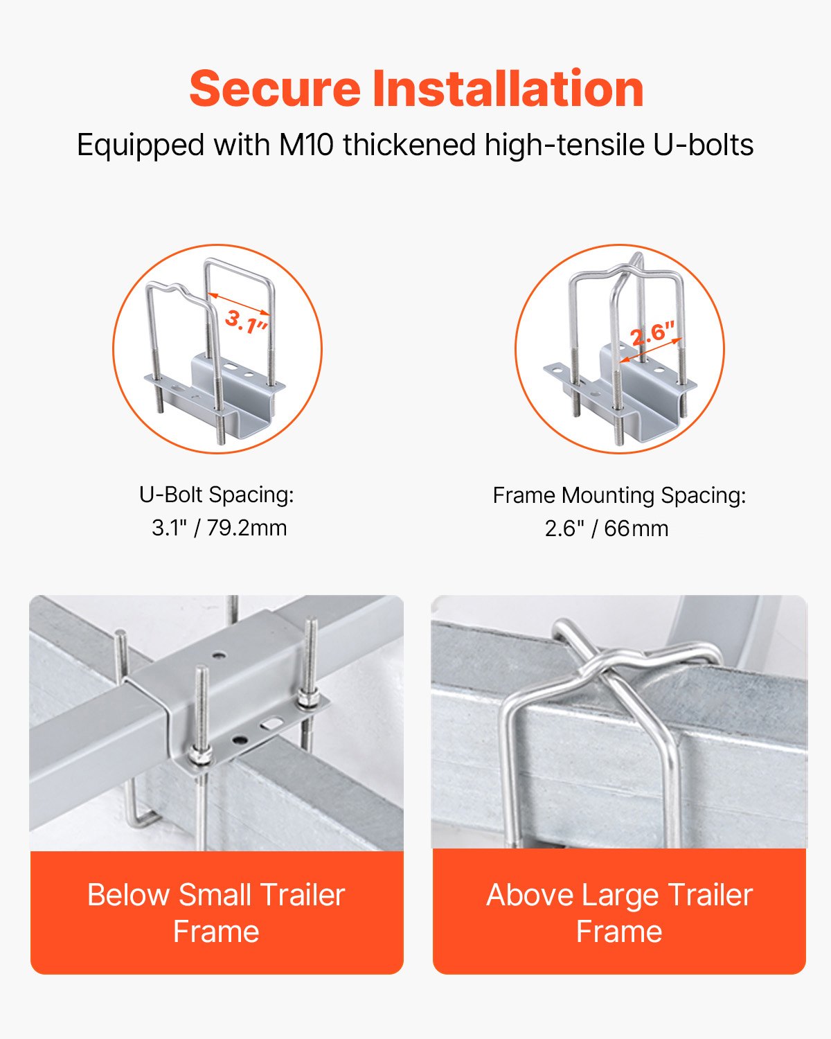 VEVOR Boat Trailer Guide, 48″ Adjustable Design Trailer Guide Poles, 2PCS High-Hardness Steel Trailer Guide-Ons, Trailer Guides with PVC Pipes, for Ski Boat, Fishing Boat or Sailboat Trailer