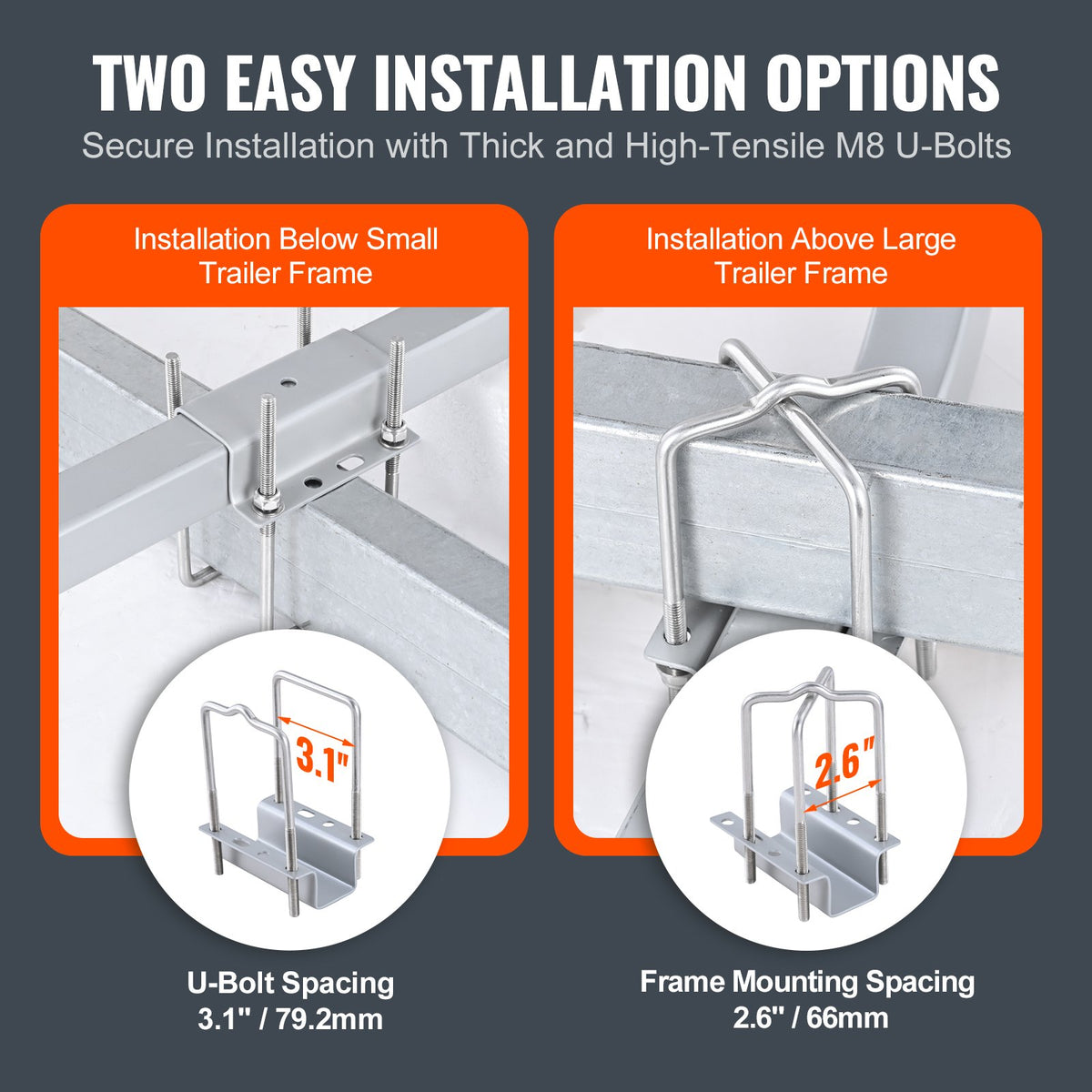 VEVOR Marine Trailer Guide Set, 20.5” Flexibly Adjustable Poles, Pair of Steel Anti-Rust Guides, Durable Roller Support for Ski, Fishing, or Sailboat Trailers 2024