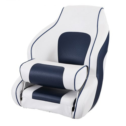 VEVOR Captain Bucket Seat Boat Seat, Flip Up Boat Seat, with Thickened Sponge Padding, Flip-up Bolster Boat Captain Chair for