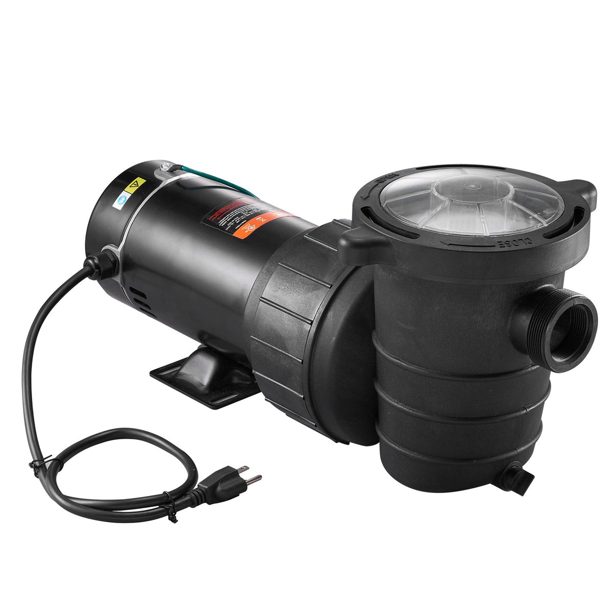 VEVOR Swimming Pool Pump 2.0HP 115V 1500W, Single Speed Pumps for Above Ground Pool, Powerful Pool Pumps with Strainer Basket, 5400 GPH Max. Flow, ETL Certification