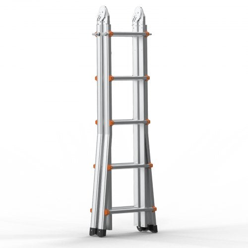 VEVOR Telescoping Ladder A Frame, 20 FT Compact Aluminum Extension Ladder, Multi-Function Portable Collapsible RV Ladder, Tel