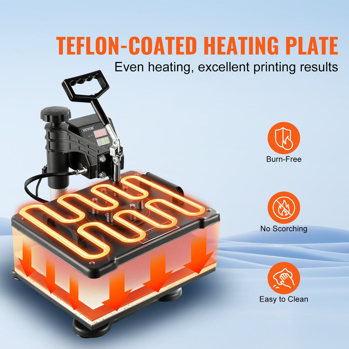 VEVOR Heat Press Machine, 8 in 1 Combo Digital Multifunctional Sublimation Heat Transfer Machine 12x15 inch,  360 Degree Rotation Swing Away for Printing T Shirts Mug Cap Hat Plate