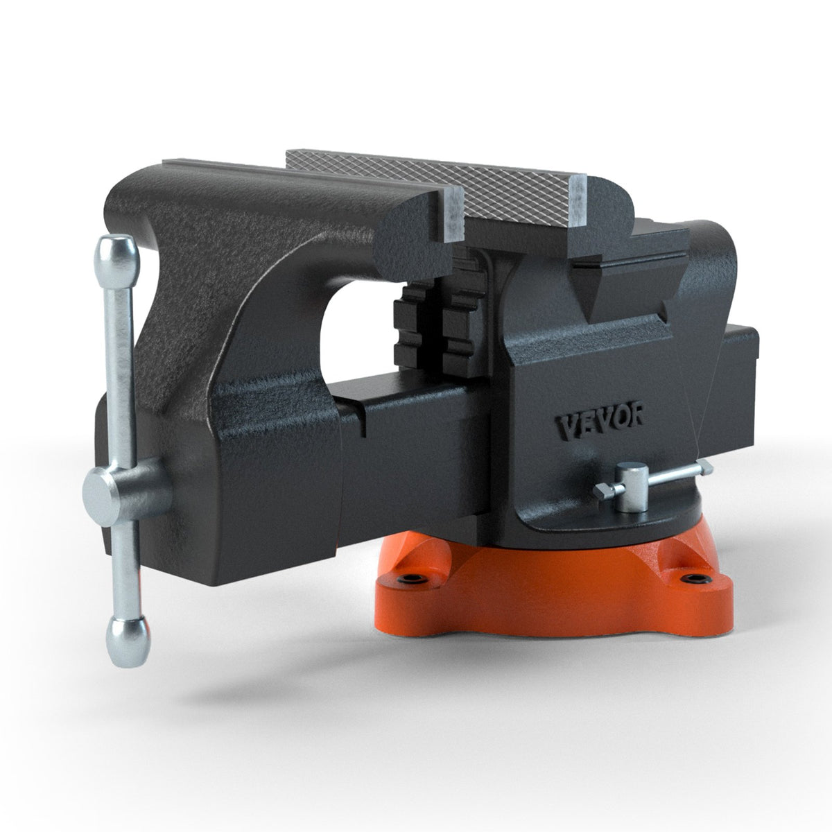 VEVOR Bench Vise, 6-inch Jaw Width 5.9-inch Jaw Opening, 360-Degree Swivel Locking Base Multipurpose Vise with Anvil, Heavy Duty Ductile Iron Workbench Vise with Bolts & Nuts, for Drilling, Pipe Cutti