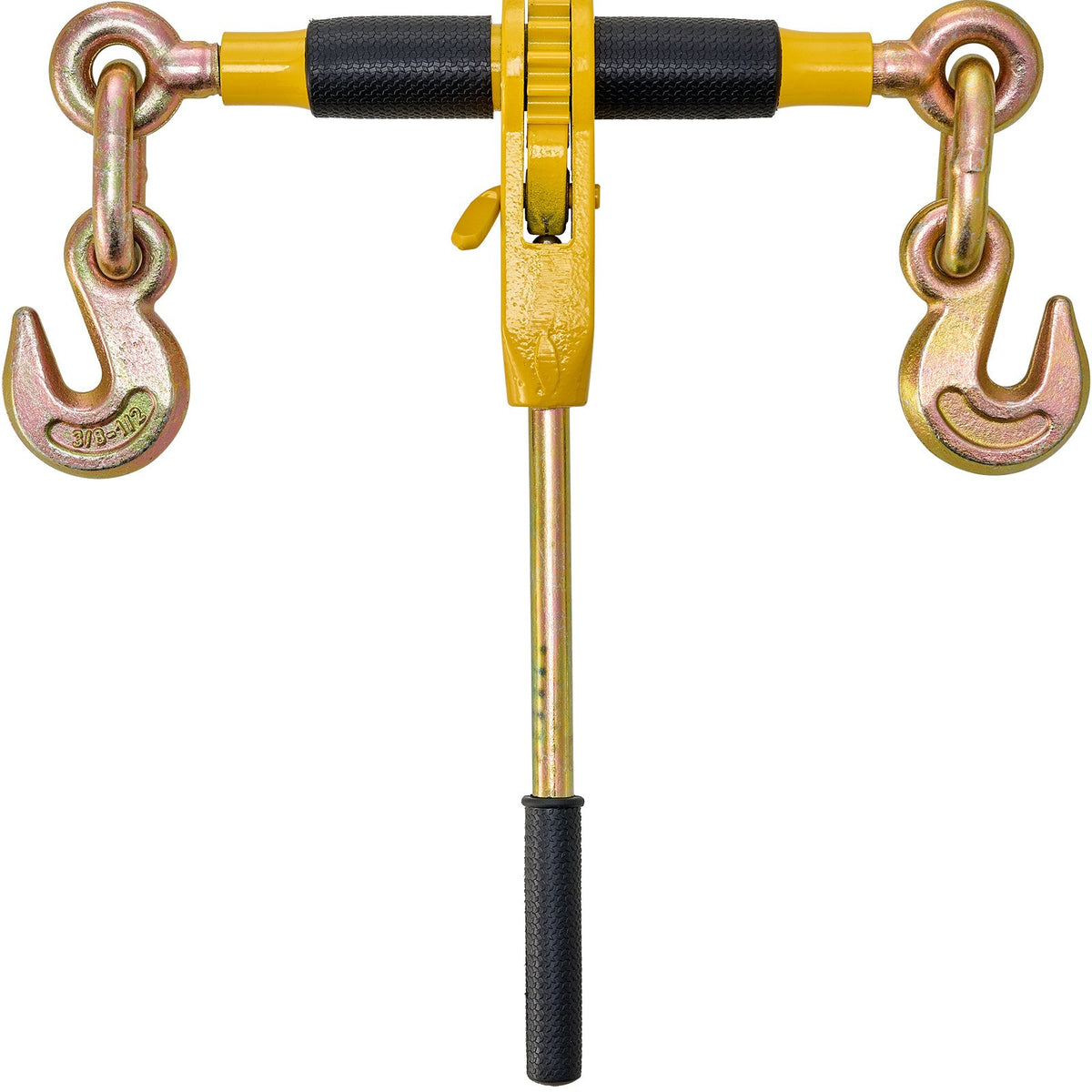 VEVOR Ratchet Chain Binder 2PCS, 3/8"-1/2" Heavy Duty Load Binders, with G80 Chains 12000 lbs Secure Load Limit, Labor-saving Anti-skid Handle, Tie Down Hauling Chain Binders for Flatbed Truck Trailer
