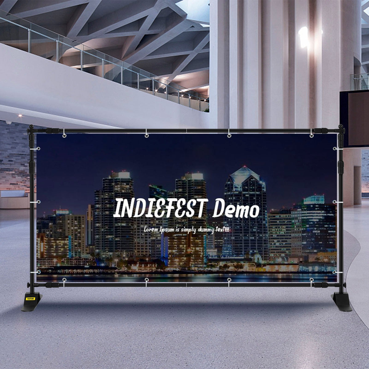 VEVOR Backdrop Banner Stand 8 x 8 Ft Adjustable Heavy Duty Background Stand with 1 Carrying Bag, Backdrop Stand for Parties Wedding Photo Booth Trade Show
