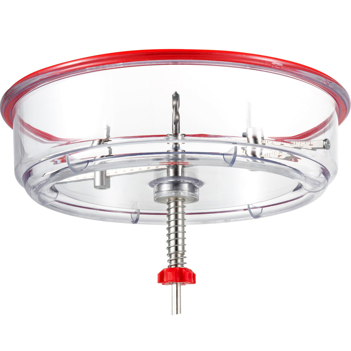 VEVOR Adjustable Hole Saw Cutter Kit, 1-5/8\" to 11-13 /16\" (40-300 mm), Recessed Hole Saw with PC Dust Shield, Two Replaceable Pilot Drill Bits, for Recessed Lights, Ceiling Speakers, Vent Holes
