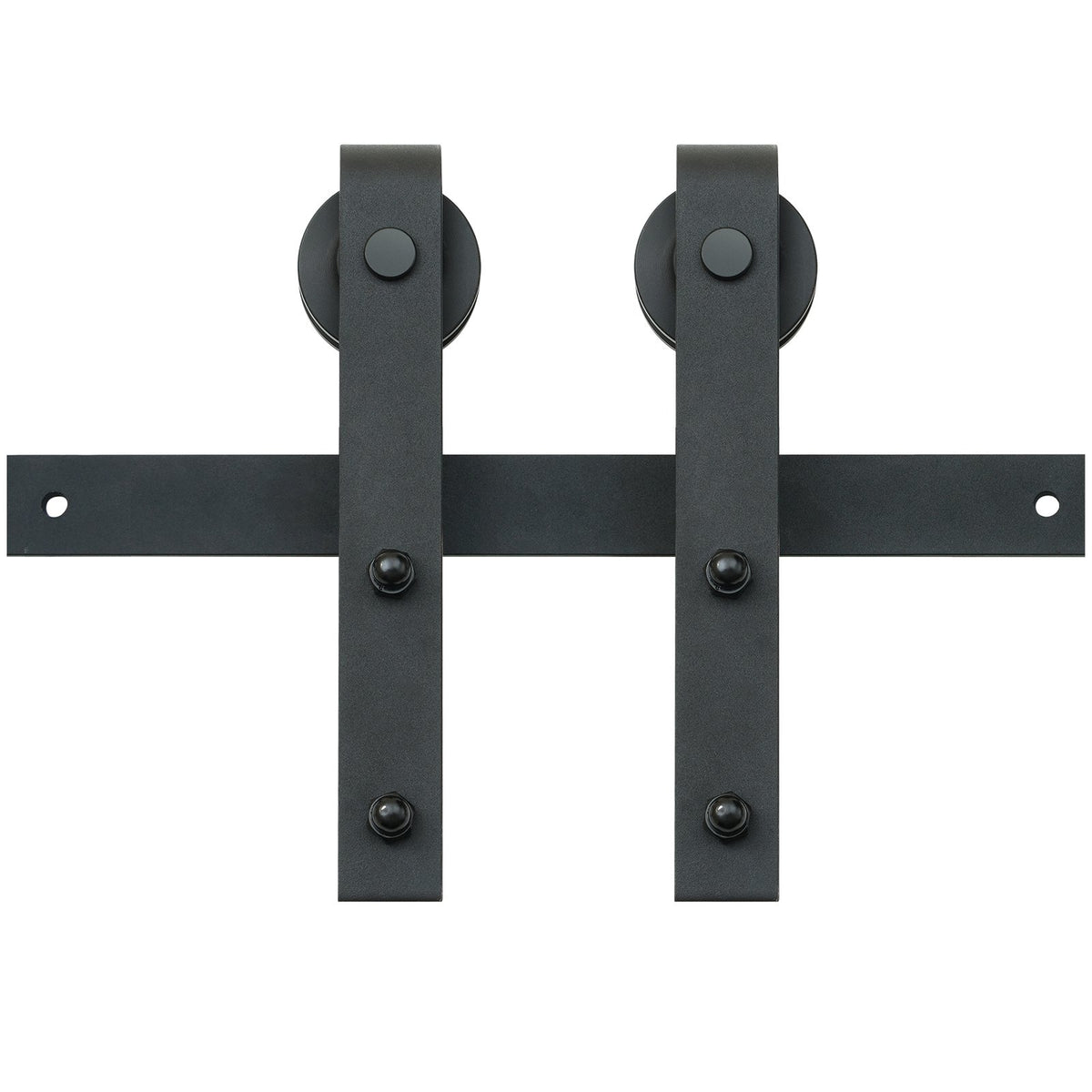 VEVOR 8FT Sliding Barn Door Hardware Kit, 330LBS Loading Heavy Duty Barn Door Track Kit for Single Door, Fit 3.7-4.3FT Wide and 1.3"-1.8" Thick Door Panel, with Smooth & Silent Pulley (J Shape)