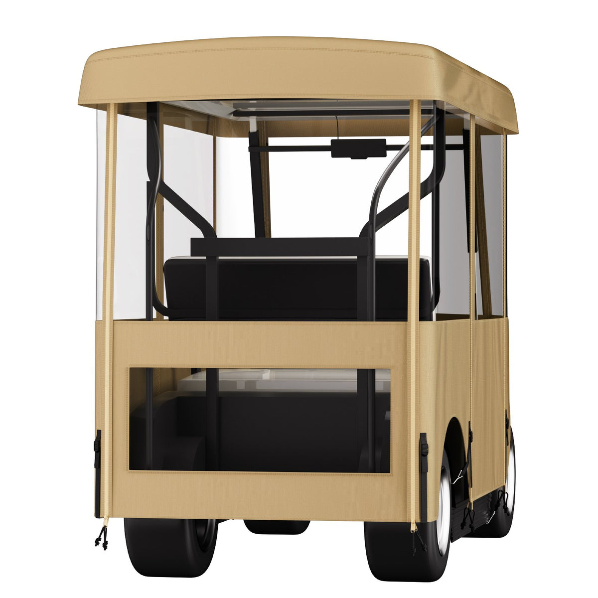 VEVOR Golf Cart Enclosure, with 4-Sided Fairway Deluxe, 300D Waterproof Driving Enclosure with Transparent Windows, Fit for 2+2 Seats Golf Carts (Roof Up to 78.7''L)