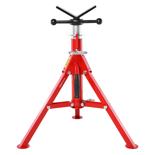 VEVOR V Head Pipe Stand 1/8-12 inch Capacity, 24-42 inch Adjustable Height, 2500 lbs Load Capacity Pipe Stands, Portable Folding Support Stands for Piping Applications