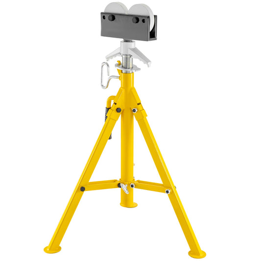 VEVOR Roller Pipe Stand for 1/8 in -12 in Pipes, 2500Lbs Capacity Pipe Stands with Adjustable Height 32"-55", Folding Portable Stand with Roller Head