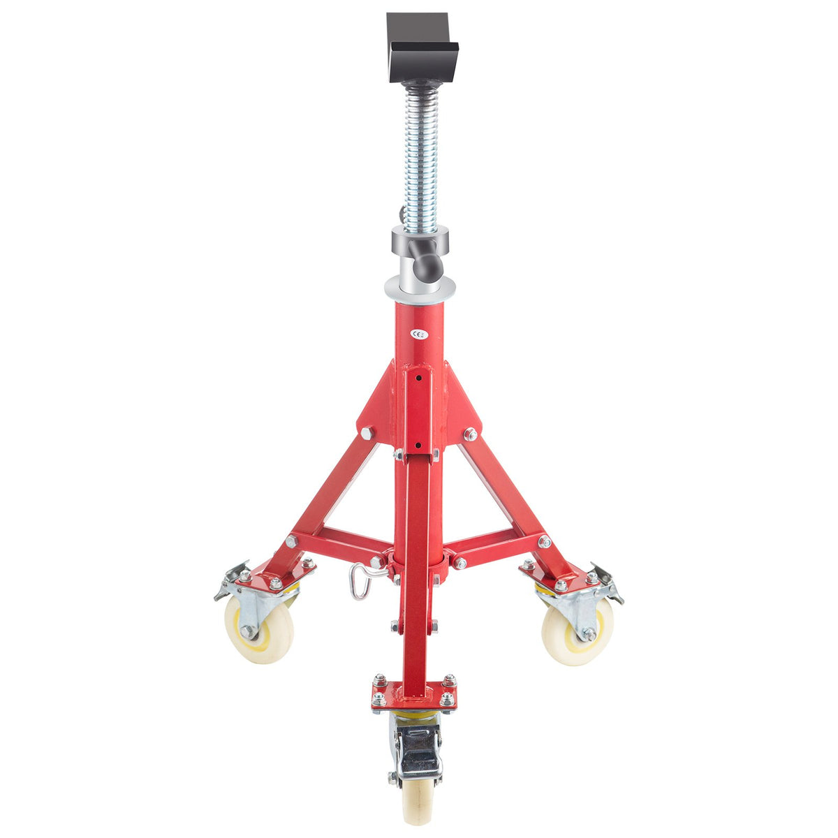 VEVOR Pipe Stand, V Head Pipe Stand Adjustable Height 20-37 Inch, 2500LBS Pipe Stands with Casters, Folding Portable Pipe Stands for 1/8 to 12 Inch Pipe Supporting