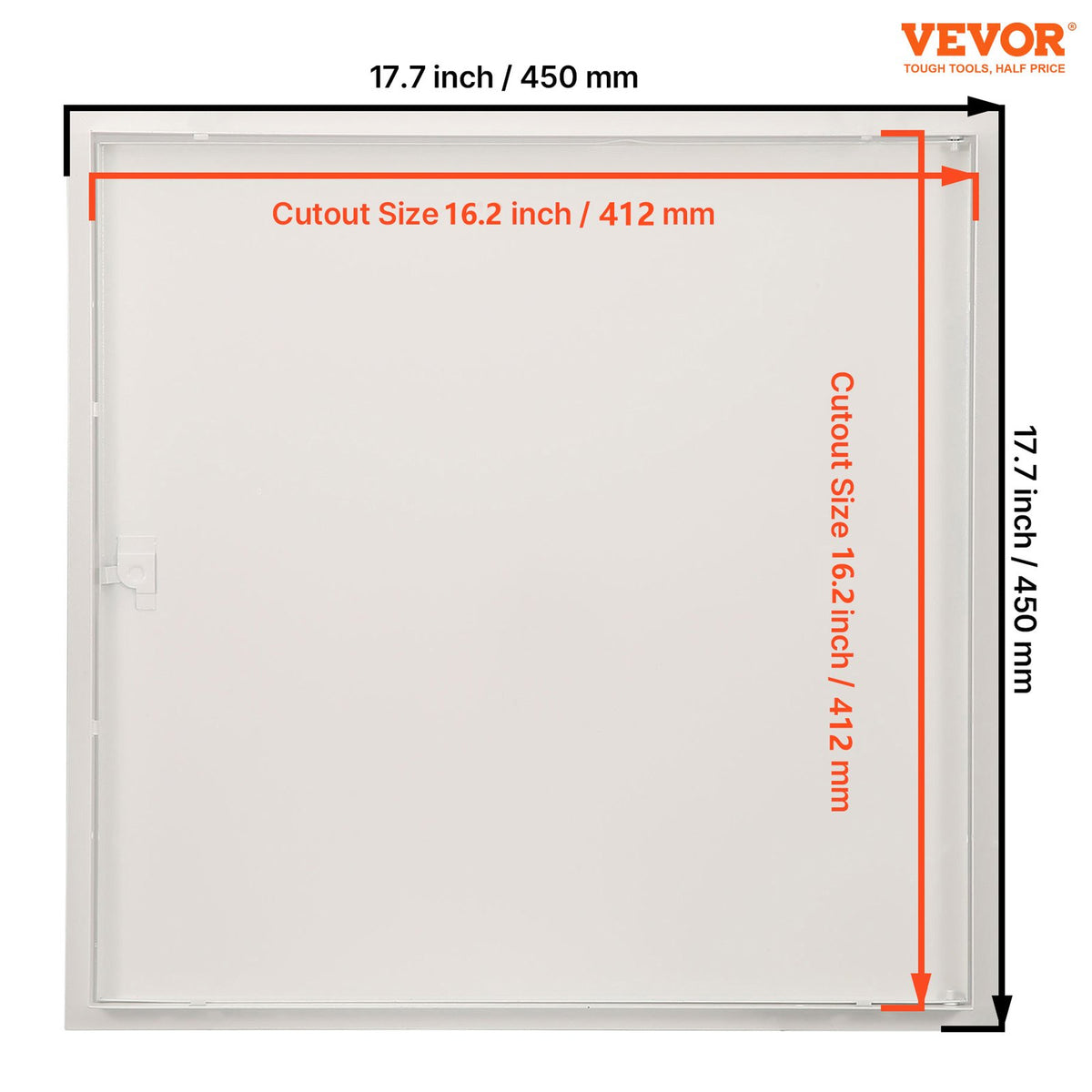 VEVOR Access Panel for Drywall & Ceiling, 16 x 16 Inch Plumbing Access Panels, Reinforced Access Door, Heavy-Duty Steel Wall Hole Cover, Easy Install Removable Hinged Panel for Wiring & Cables, Silver