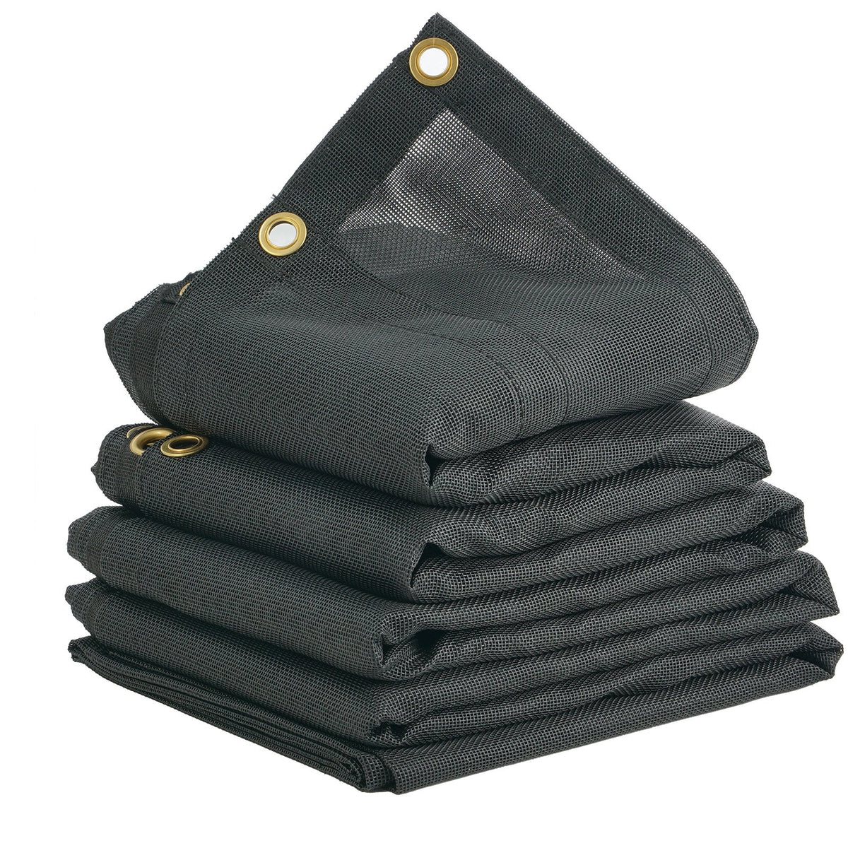 VEVOR Dump Truck Mesh Tarp, 7 x 22 ft, PVC Coated Black Heavy Duty Cover with 5.5" 18oz Double Pocket, Brass Grommets, Reinforced Double Needle Stitch Webbing Fits Manual or Electric Dump Truck System