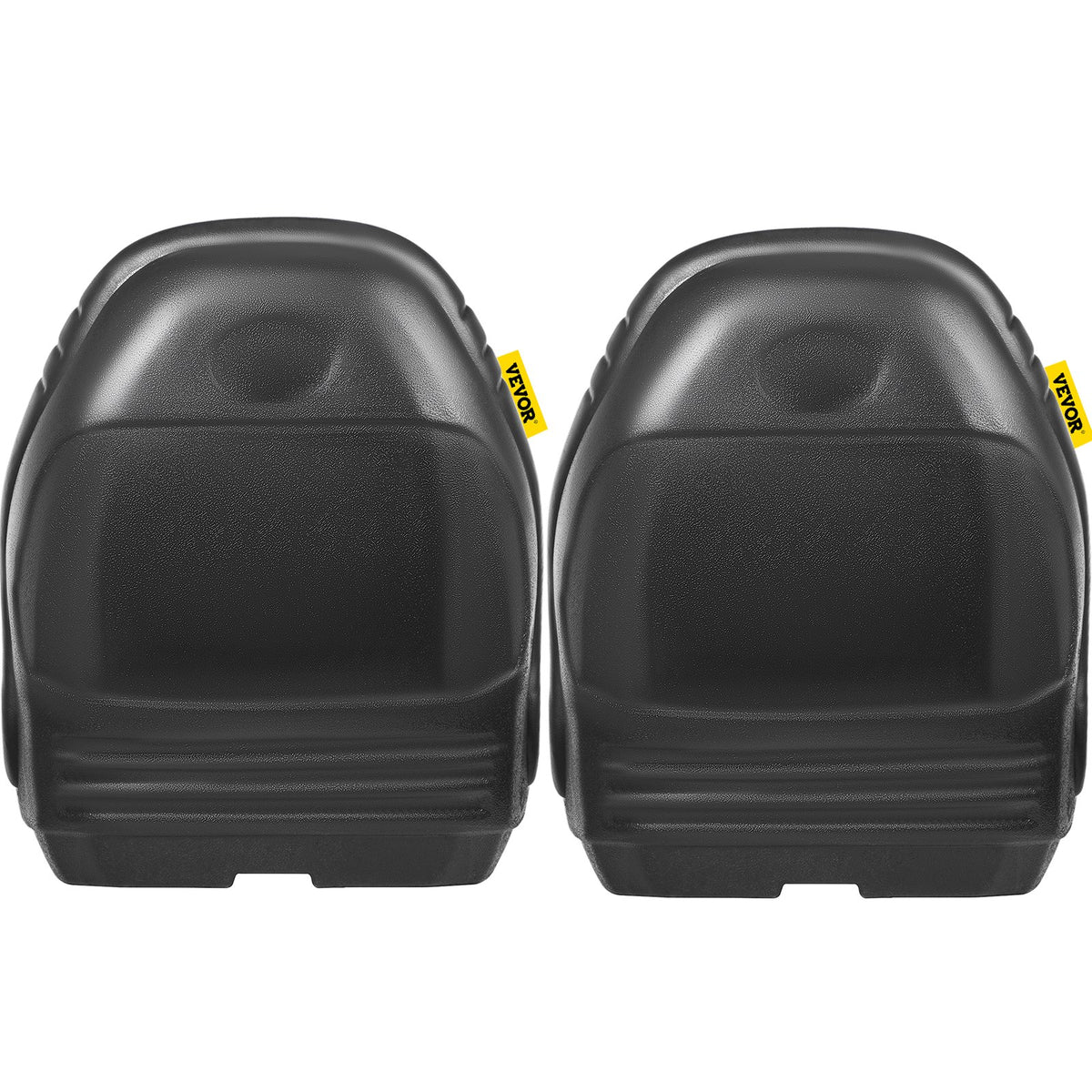 VEVOR Universal Tractor Seat Replacement 2 Pack, Compact High Back Mower Seat Pair, Black Vinyl Forklift Seat, Central Drain Hole Skid Steer Seat with Mounting Bolt Patterns