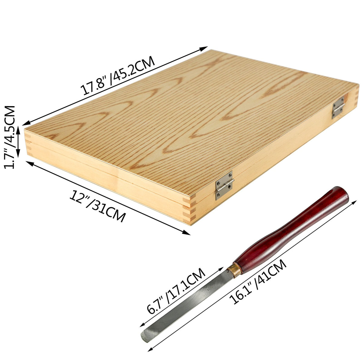 VEVOR 8-Piece Wood Lathe Chisel Kit, HSS Steel Blades, Woodworking Turning Tools with Wooden Storage Case, Ideal for Wood, Root, and Furniture Carving - Red