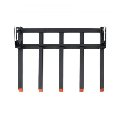 VEVOR Clamp on Debris Forks to 1200 mm Bucket, 1200 kg Capacity Heavy Duty Clamp on Pallet Forks Attachments, Fit for Loader 