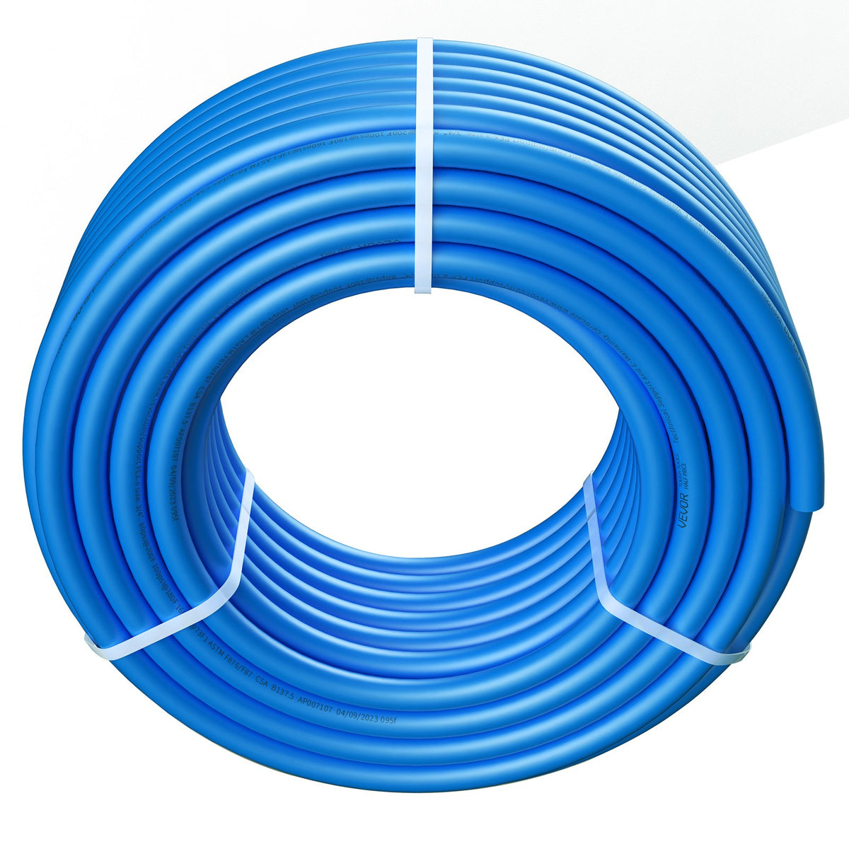 VEVOR PEX Pipe 3/4 Inch, 100 Feet Length PEX-B Flexible Pipe Tubing for Potable Water, Pex Water Lines for Hot/Cold Water & Easily Restore, Plumbing Applications with Free Cutter & Clamps ,Blue