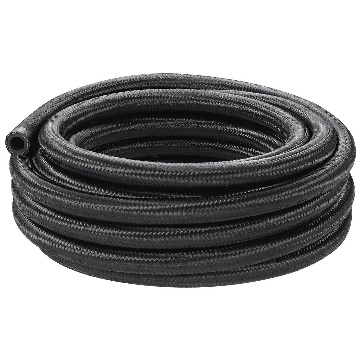 VEVOR 8AN Fuel Line Kit, 20 FT Fuel Hose Kit, 0.43" Nylon Stainless Steel Braided Fuel Line Oil/Gas/Diesel Hose End Fitting Kit, with 12 PCS Swivel Fitting Adapter Kit, Black