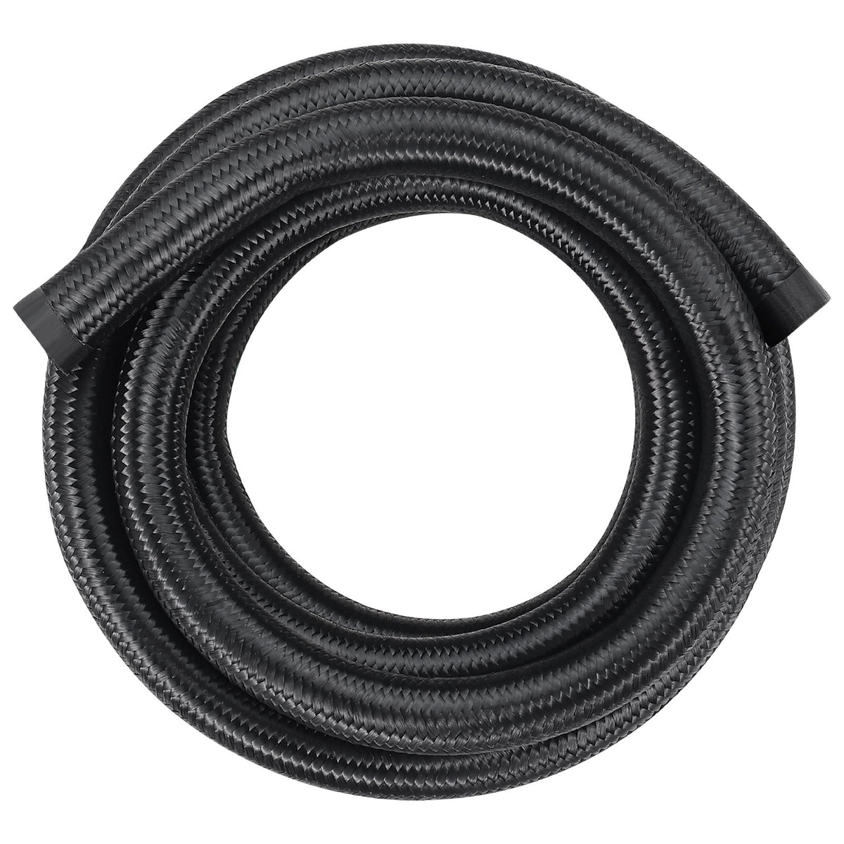 VEVOR 10AN Fuel Line Kit, 10 FT Fuel Hose Kit, 0.55" Nylon Stainless Steel Braided Fuel Line Oil/Gas/Diesel Hose End Fitting Kit, with 7 PCS Swivel Fitting Adapter Kit, Black