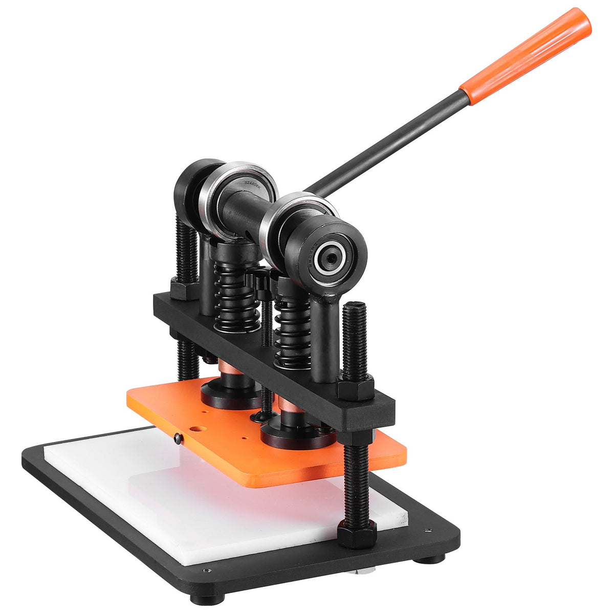 VEVOR Leather Cutting Machine, 10.2 x 5.9 in Embossing Plate Manual Die Cutter, 0.47 in Pressure Stroke Dual Guide Shafts Die Cut Machine, Leather Embossing Machine for Various of Materials