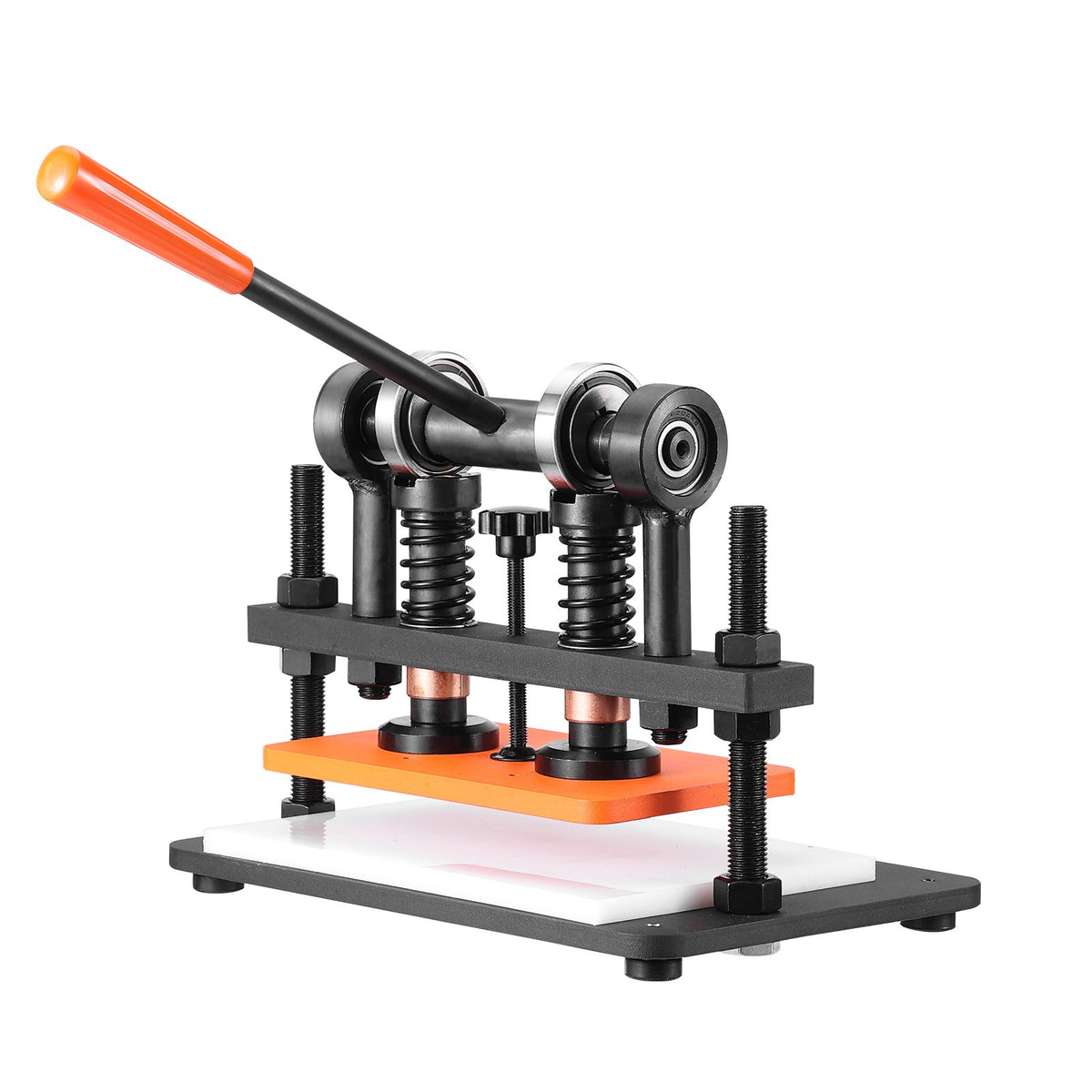 VEVOR Leather Cutting Machine, 10.2 x 5.9 in Embossing Plate Manual Die Cutter, 0.47 in Pressure Stroke Dual Guide Shafts Die Cut Machine, Leather Embossing Machine for Various of Materials