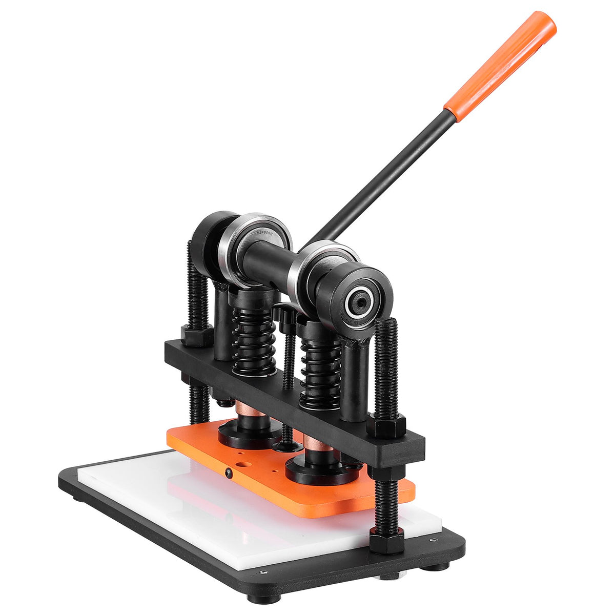 VEVOR Leather Cutting Machine, 10.2 x 4.7 in Embossing Plate Manual Die Cutter, 0.47 in Pressure Stroke Dual Guide Shafts Die Cut Machine, Leather Embossing Machine for Various of Materials