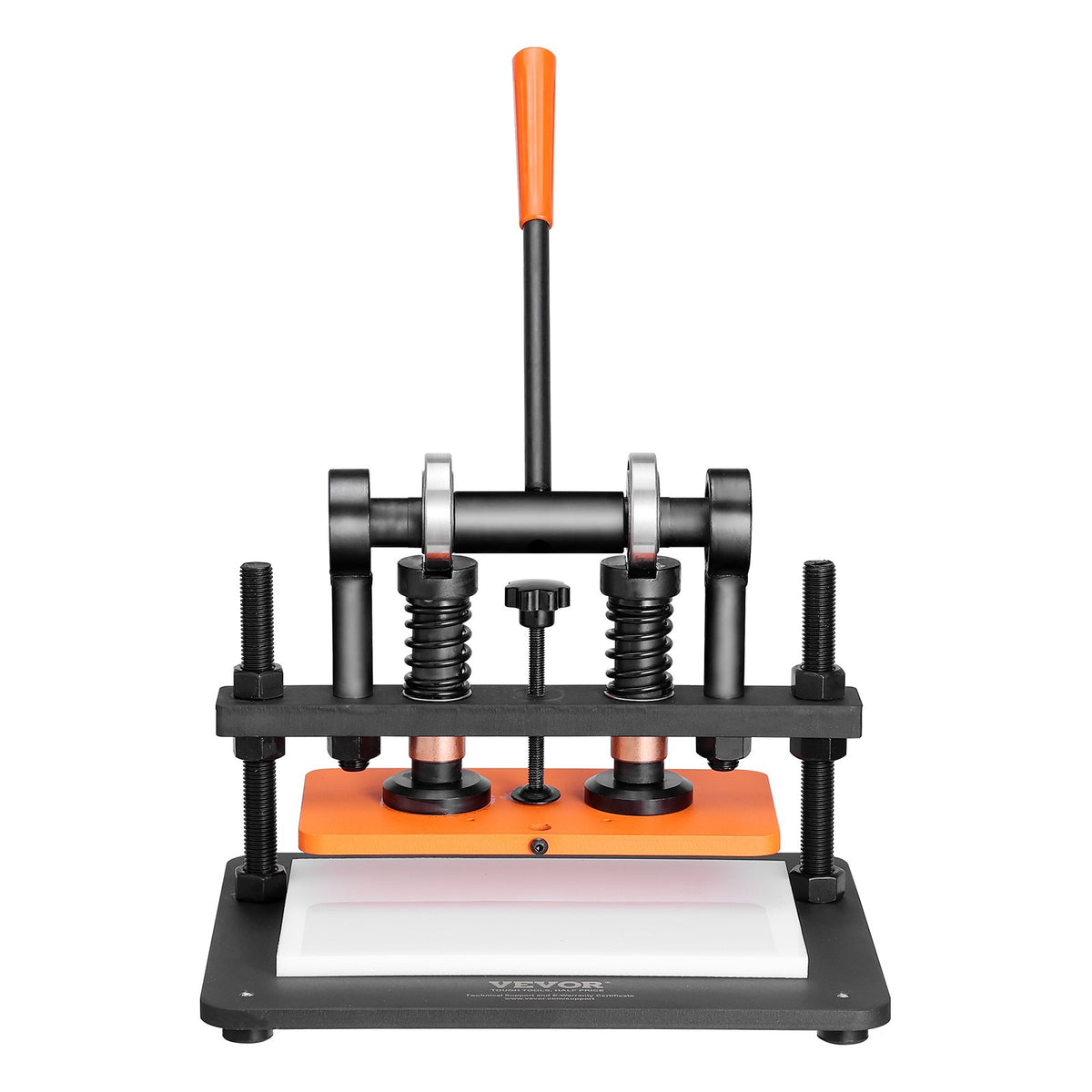 VEVOR Leather Cutting Machine, 11 x 5.5 in Embossing Plate Manual Die Cutter, 0.47 in Pressure Stroke Dual Guide Shafts Die Cut Machine, Leather Embossing Machine for Various of Materials