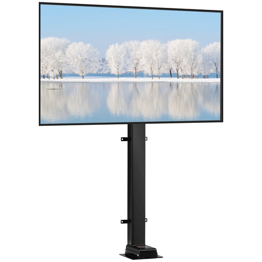 VEVOR Motorized TV Lift with Swivel, Adjustable Height 28.74-68.11 Inch for 32-70 Inch TVs, Remote Controlled, 154 Lbs Capacity, Manual Left/Right Swivel 30°