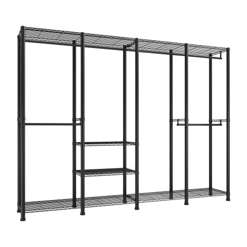 VEVOR Clothing Garment Rack, Heavy Duty Closet Wardrobe, Adjustable Tiers Clothes Racks with Steel Frame, 499 kg Load Capacit
