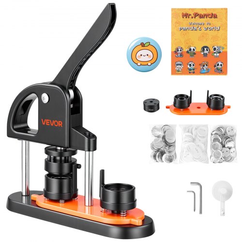 VEVOR Button Maker Machine, 1.25 inch/32mm Pin Maker, Installation-Free Badge Punch Press Kit, Children DIY Gifts Button Maki