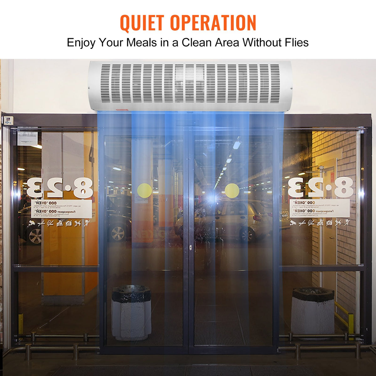 VEVOR 36" Industrial Air Door Blower, Dual-Speed 1200CFM, for Indoor Entryways, Includes Robust Limit Switch, Wall Mount Design, 110V Non-Heated, Simplified Installation