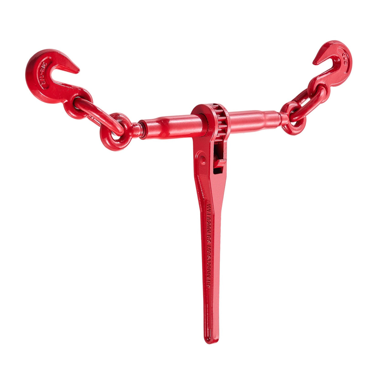 VEVOR 9215LBS 3/8" – 1/2" Ratchet Binders 9,215 LBS Secure Working Load, G70 Hooks and Adjustable Length, for Grade 70-80 Chains, Tie Down, Hauling, Towing, 2-Pack, Red
