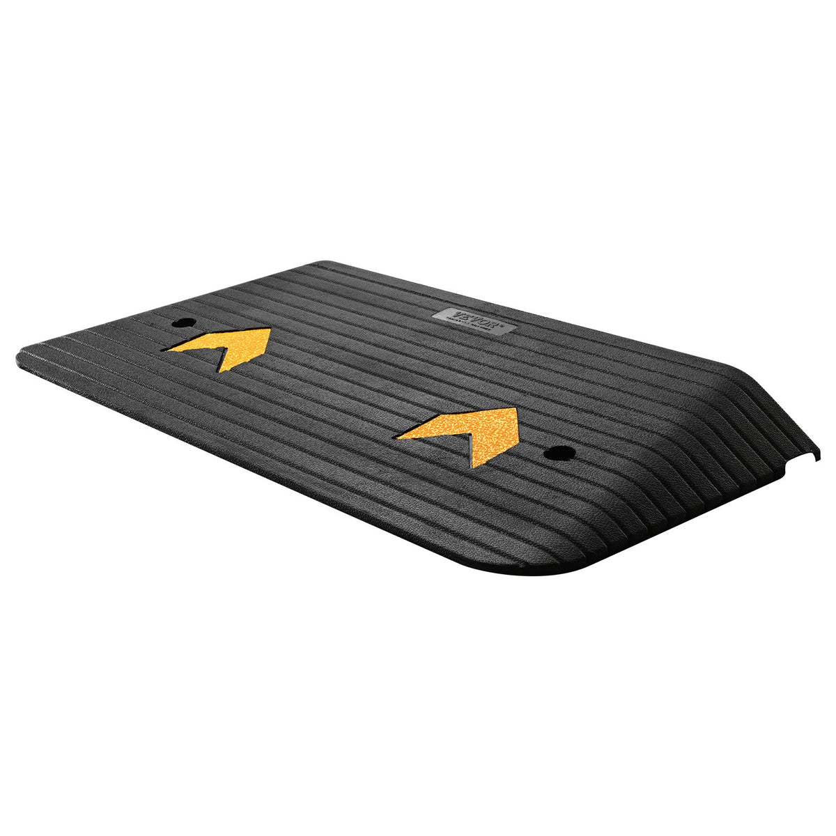 VEVOR Upgraded Rubber Threshold Ramp, 3" Rise Door Ramp with 1 Channel, Natural Rubber Car Ramp with Non-Slip Textured Surface, 33069 lbs Load Capacity Curb Ramp for Wheelchair and Scooter
