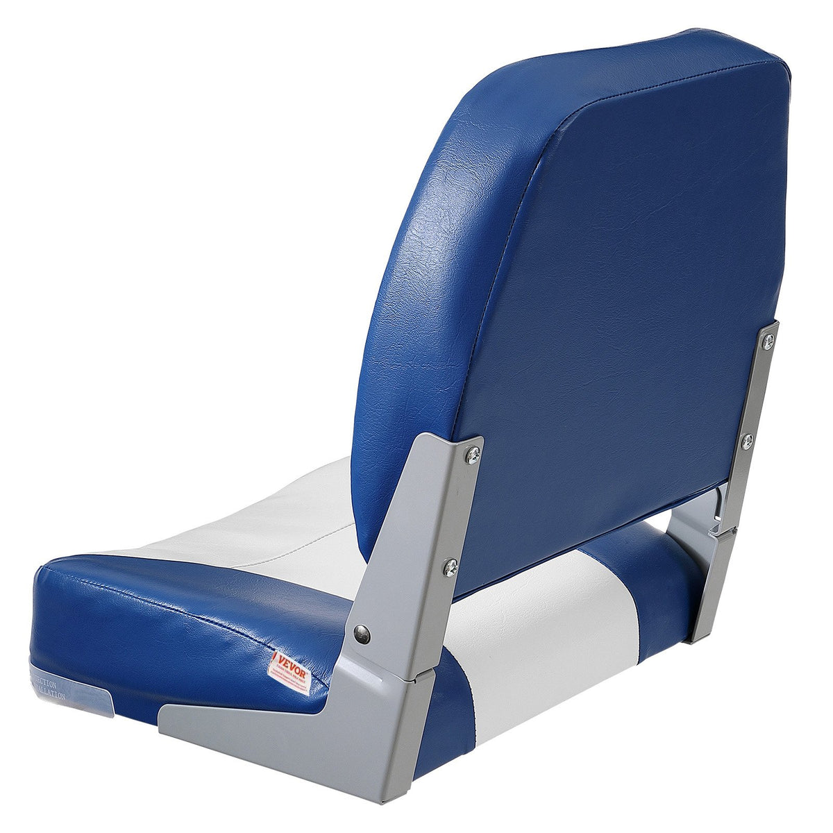 VEVOR Boat Seat, 18.9" Low Back Boat Seat, Folding Boat Chair with Thickened Sponge Padding and Hinge, Fold-Down Boat Captain Chair for Fishing Boat, Sightseeing Boat, Speedboat, Canoe, 1-Piece