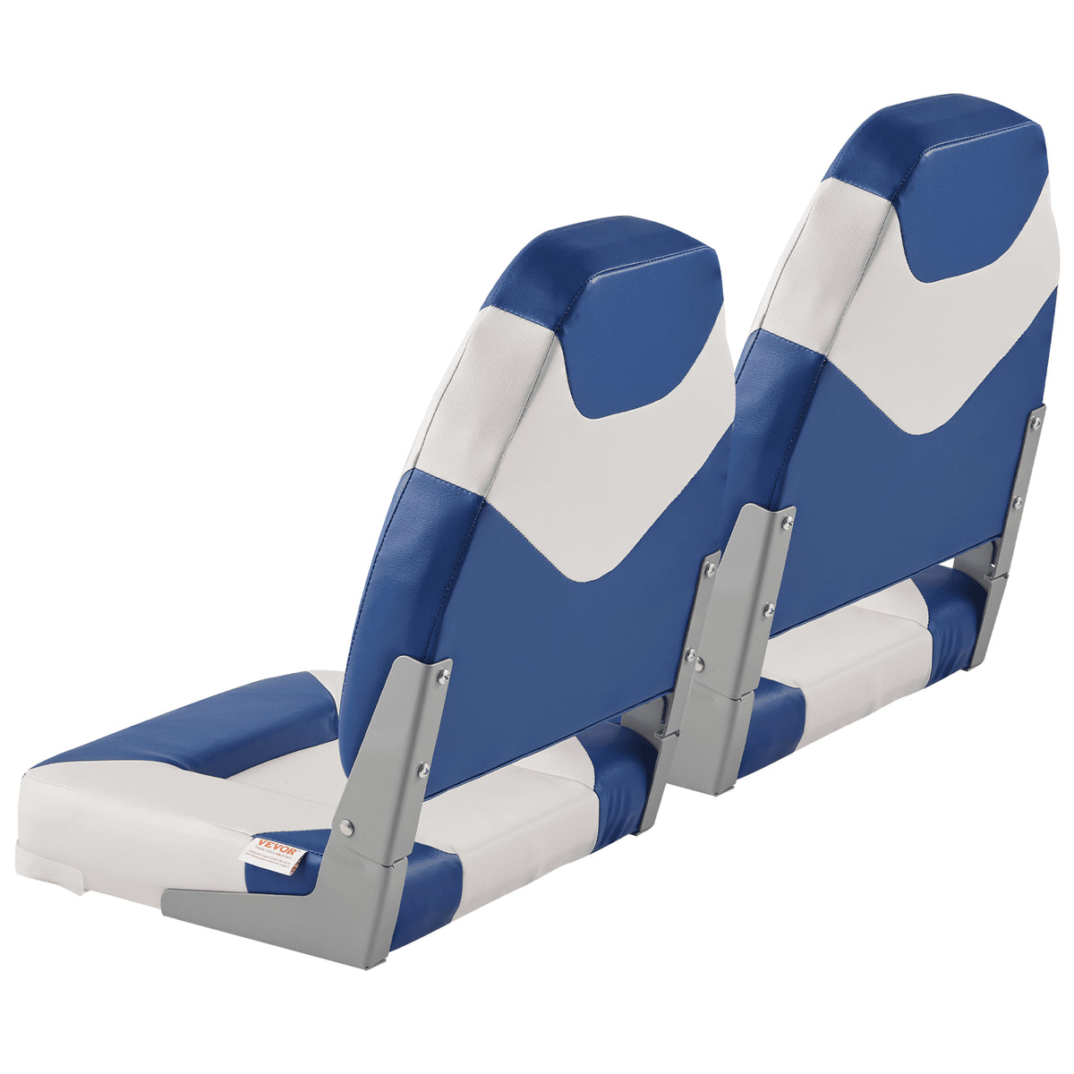 VEVOR Boat Seats, 21.85" High Back Boat Seat, Folding Boat Chair with Thickened Sponge Padding and Hinge, Fold-Down Boat Captain Chairs for Fishing Boat, Sightseeing Boat, Speedboat, Canoe, 2-Pack