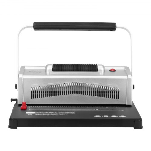 VEVOR Coil Spiral Binding Machine, Manual Book Maker with Electric Binding, 46-Holes Binding 500 Sheets Punch Binder, with 10