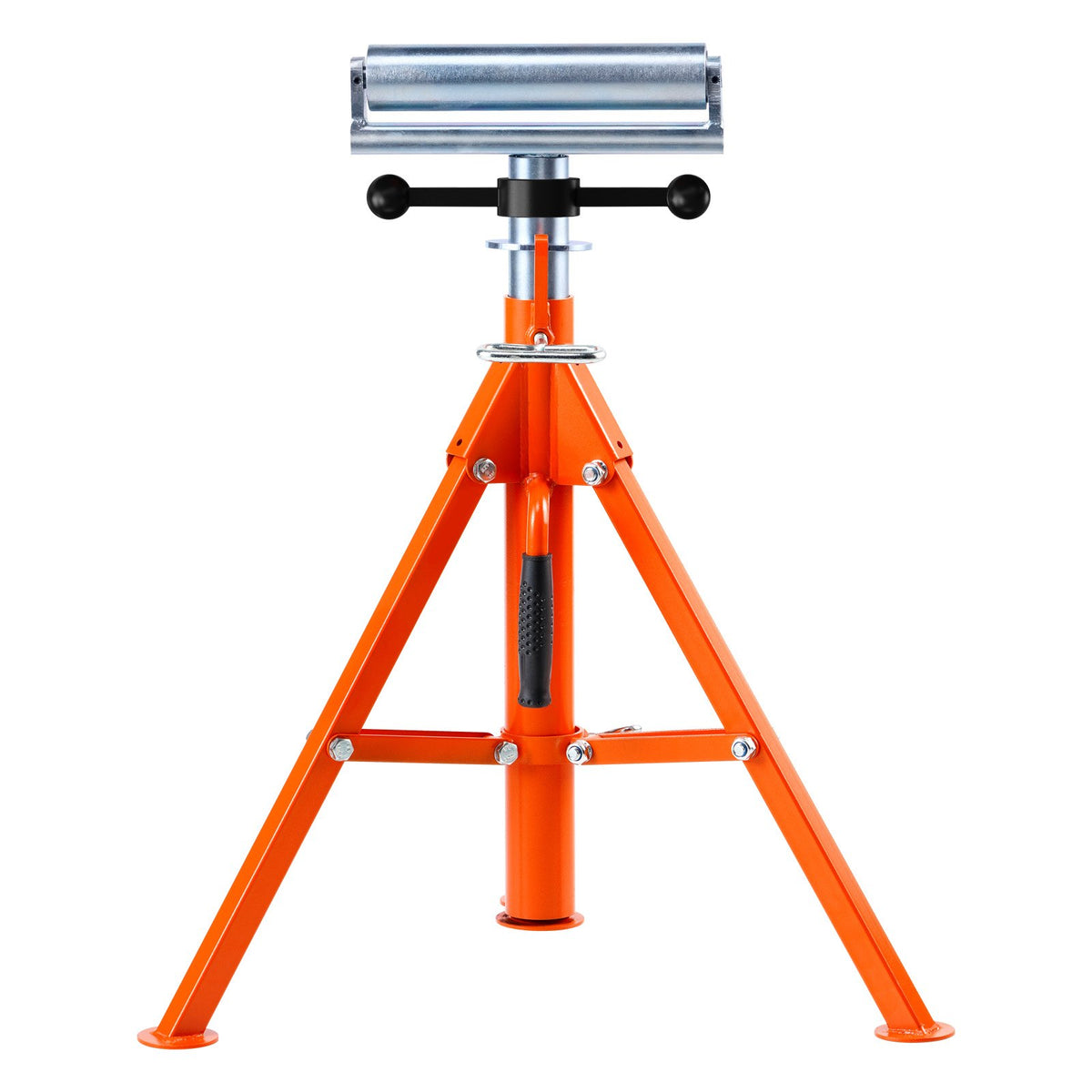 VEVOR Roller Stand, Heavy Duty 2500 LBS Load Capacity, 27.6"-52" Height Adjustable, 45# Steel Folding Roller Support Stand for Pipes, Wooden Boards
