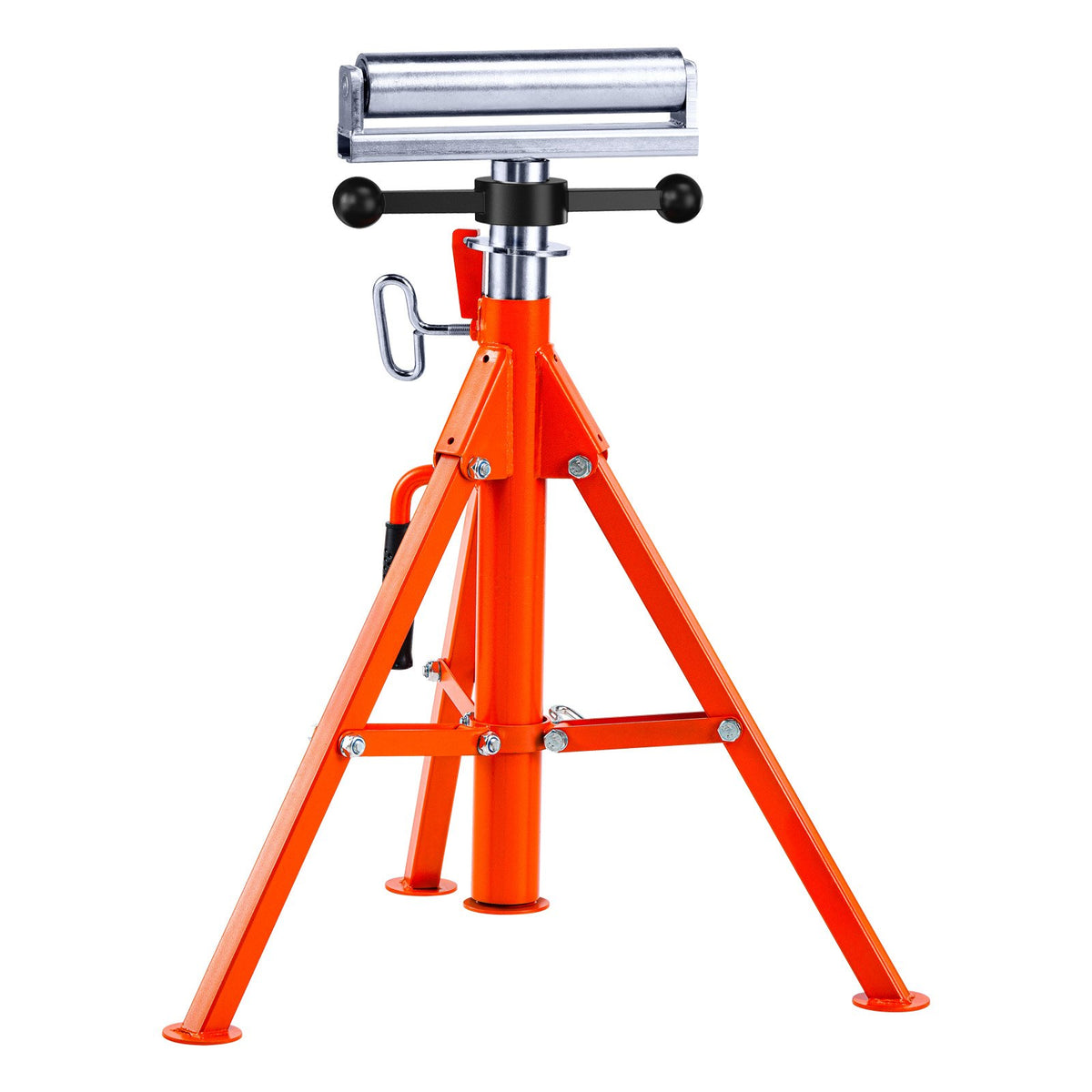 VEVOR Roller Stand, Heavy Duty 2500 LBS Load Capacity, 27.6"-52" Height Adjustable, 45# Steel Folding Roller Support Stand for Pipes, Wooden Boards