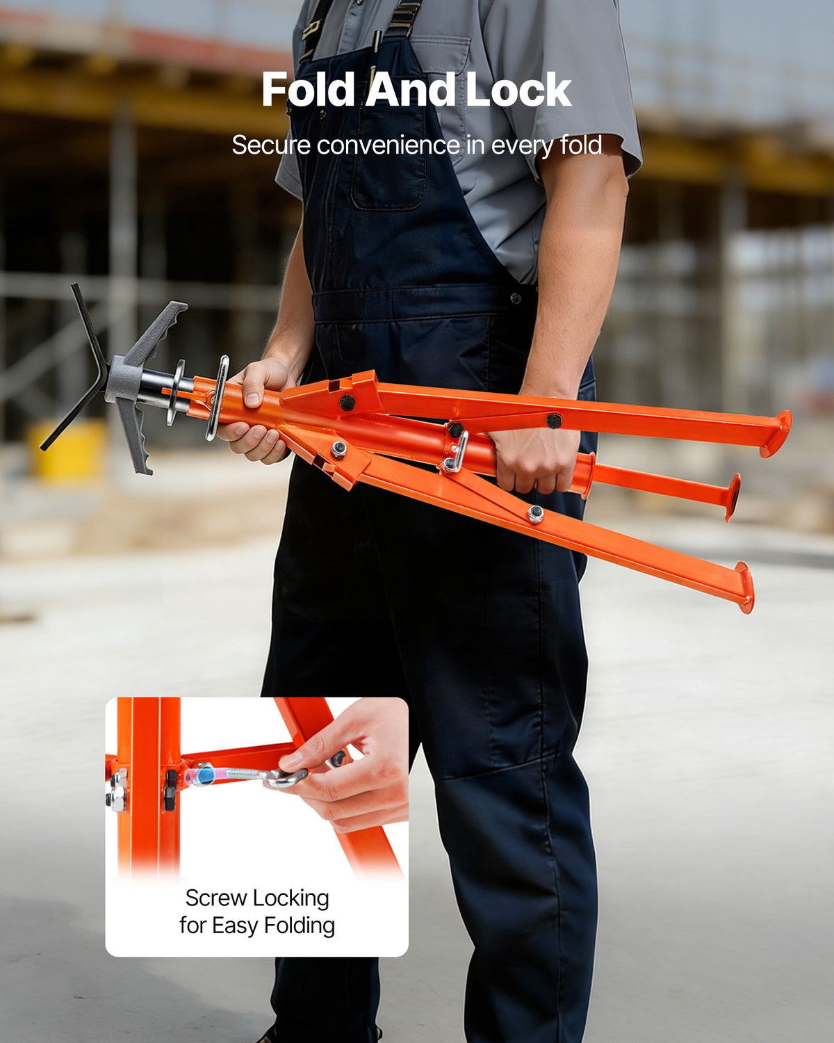 VEVOR Pipe Stand, 2500LBS Heavy Duty Pipe Stands, 27.2"-52" Height Adjustable V Head Pipe Stand, 45# Steel Folding Stand for 1/2-12 inches Pipes