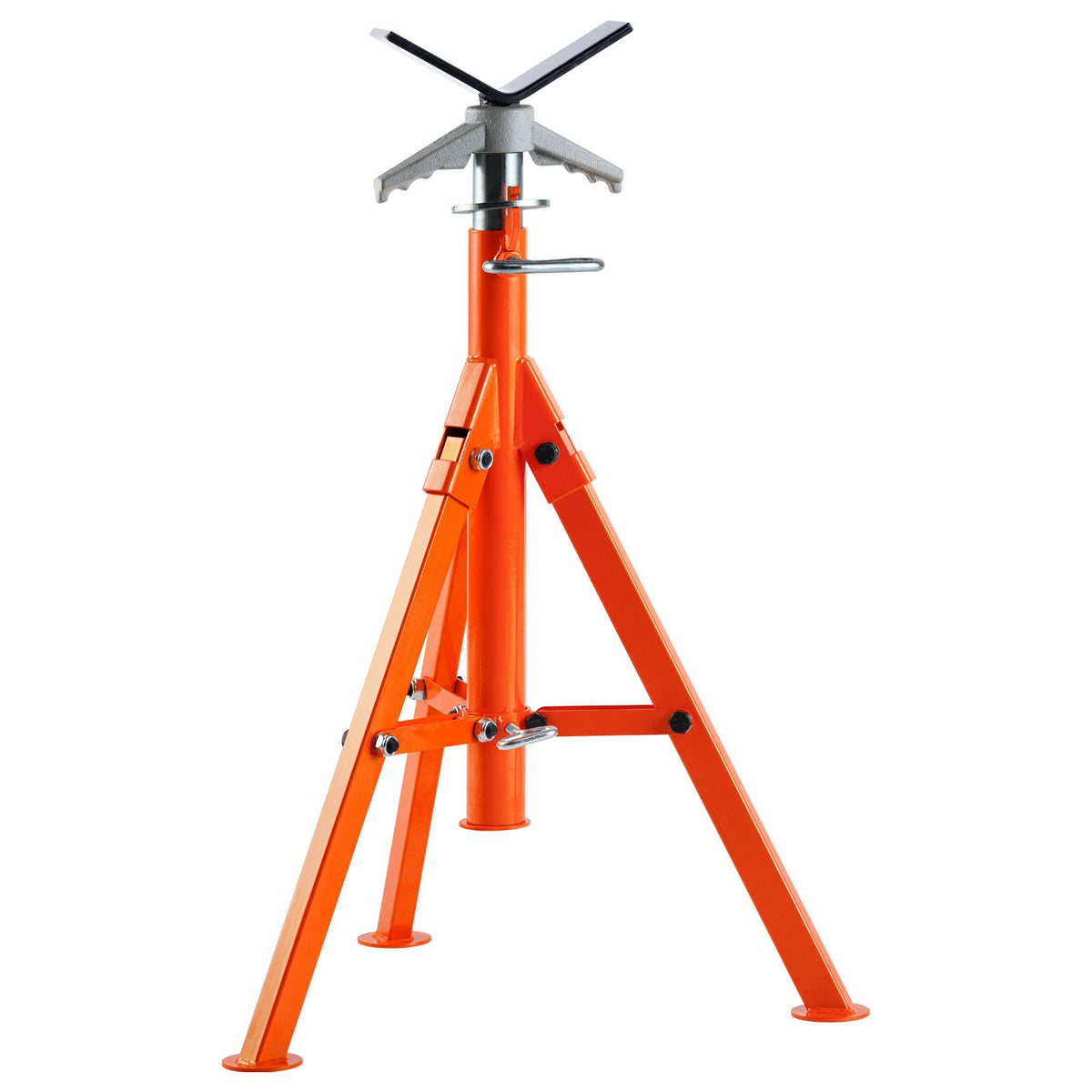 VEVOR Pipe Stand, 2500LBS Heavy Duty Pipe Stands, 27.2"-52" Height Adjustable V Head Pipe Stand, 45# Steel Folding Stand for 1/2-12 inches Pipes