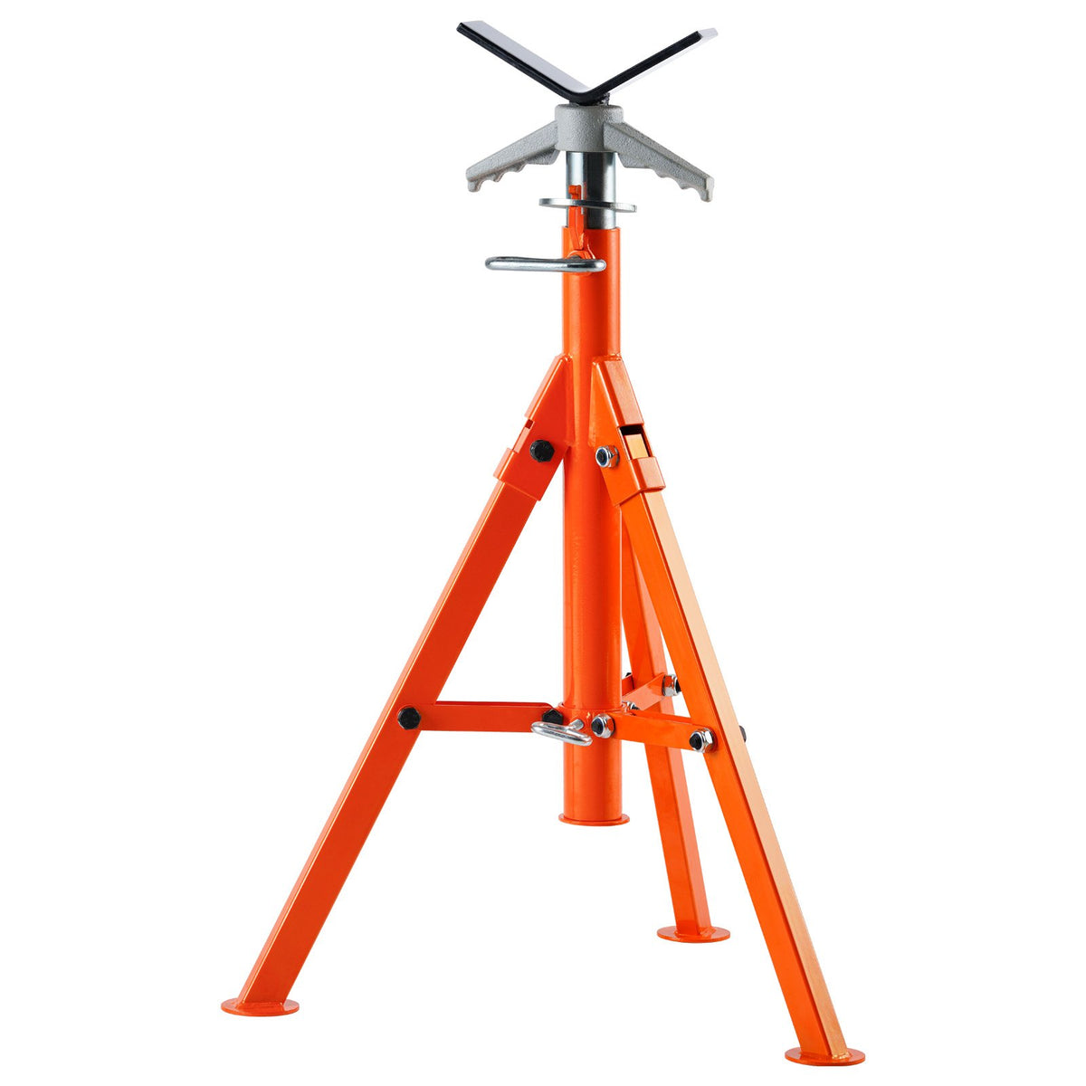 VEVOR Pipe Stand, 2500LBS Heavy Duty Pipe Stands, 27.2"-52" Height Adjustable V Head Pipe Stand, 45# Steel Folding Stand for 1/2-12 inches Pipes