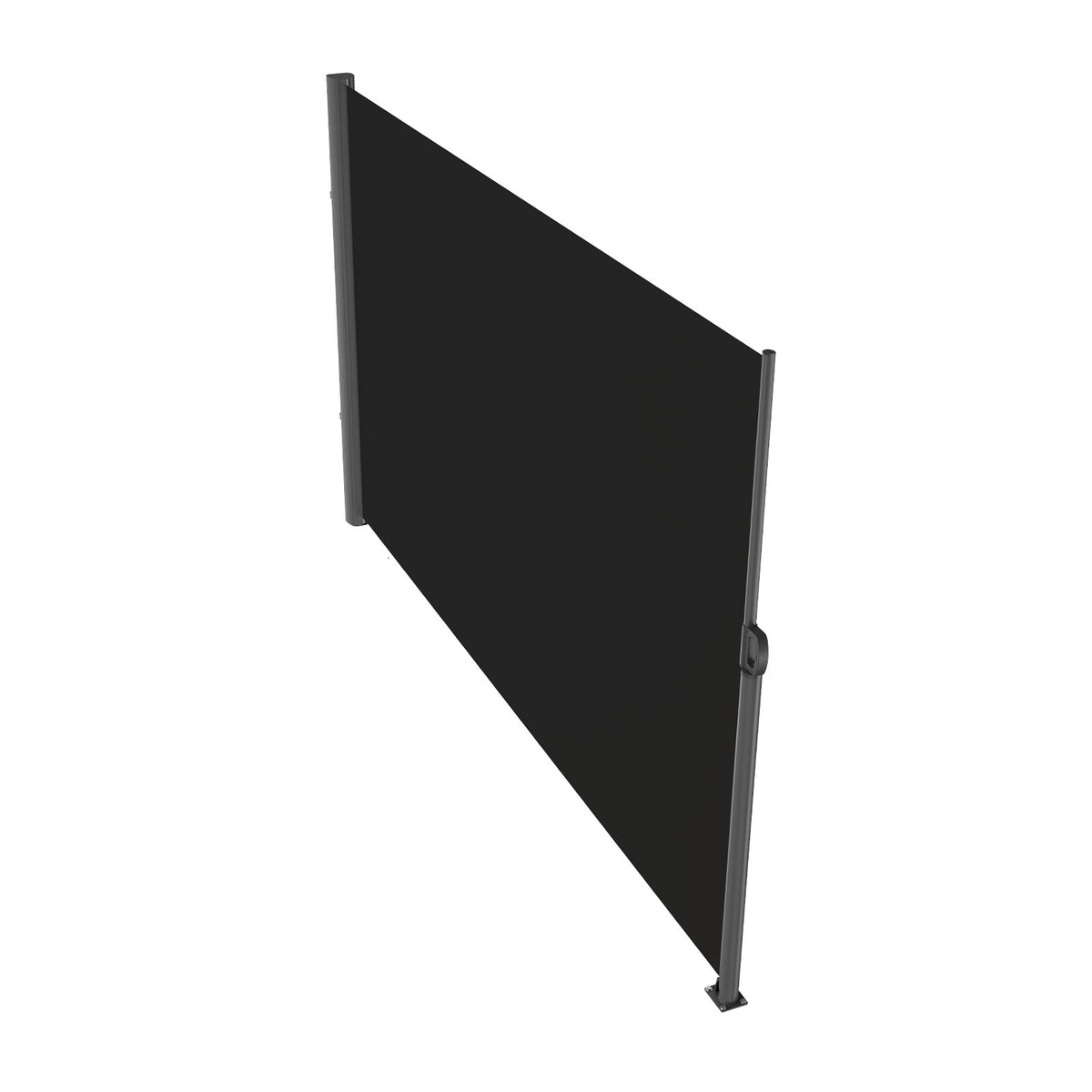 VEVOR Retractable Side Awning, 71''x 118'' Aluminum Outdoor Privacy Screen, 280g Polyester Water-proof Retractable Patio Screen, UV 30+ Room Divider Wind Screen for Patio, Backyard, Balcony, Black